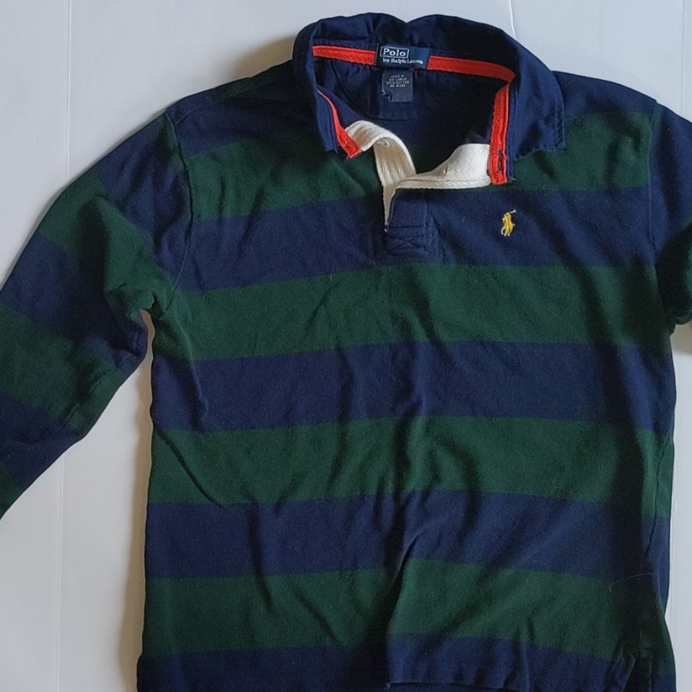 Polo dark green & blue boys shirt